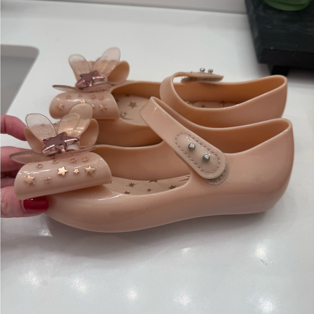 Mini Melissa Kids Peach Star Dress Shoes